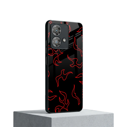 Lil Flames Red motorola edge 40 neo 5g mobile cover | shockproof glass phone case