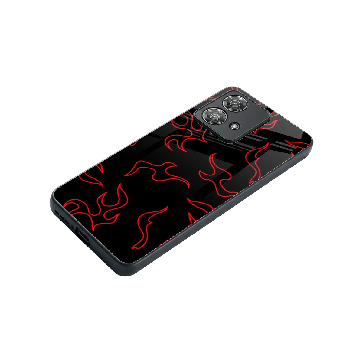 Lil Flames Red stylish phone case for motorola edge 40 neo 5g | glossy glass and slim fit