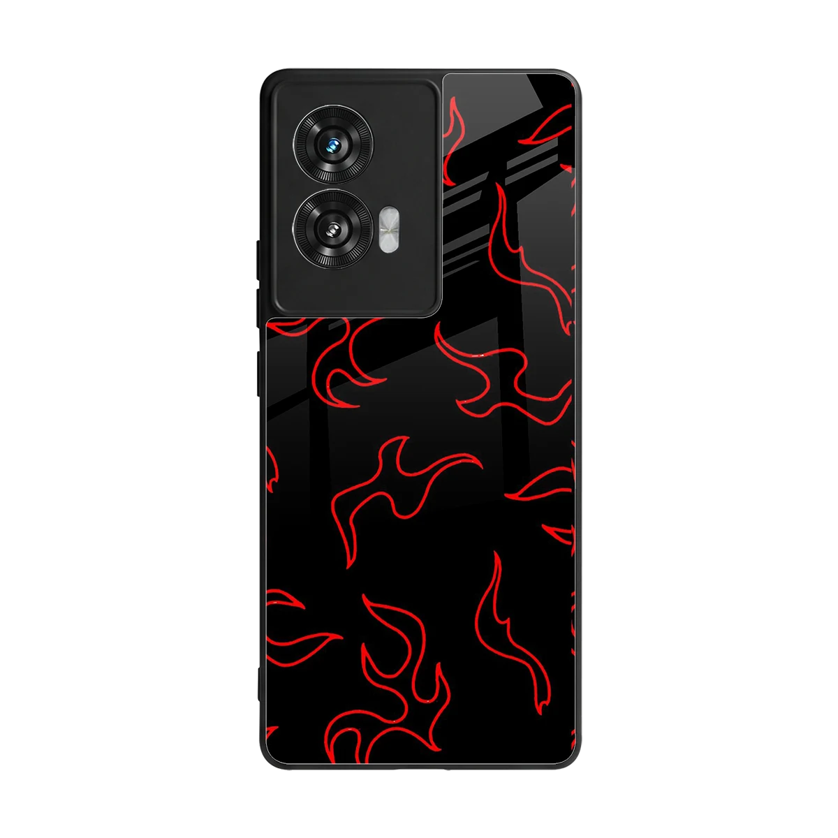 Lil Flames Red back phone cover | glass case for motorola edge 50 fusion