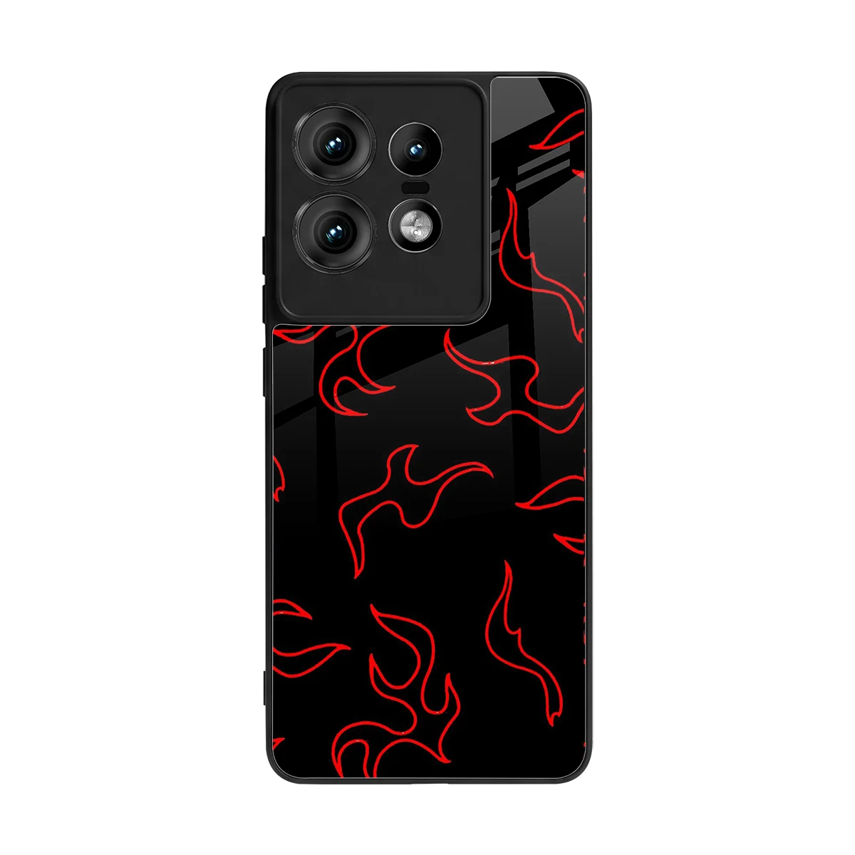 Lil Flames Red back phone cover | glass case for motorola edge 50 pro