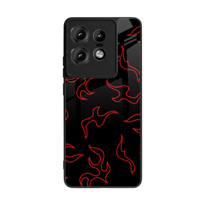 Lil Flames Red back phone cover | glass case for motorola edge 50 pro
