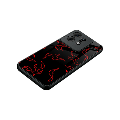 Lil Flames Red stylish phone case for motorola edge 50 pro | glossy glass and slim fit