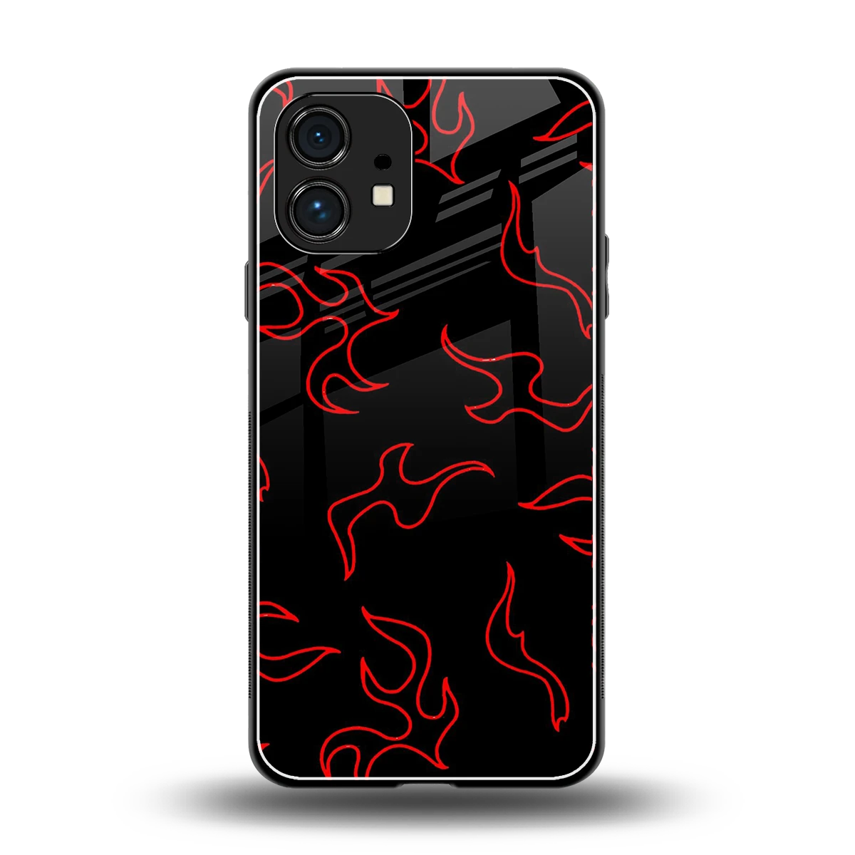 Lil Flames Red back phone cover | glass case for nothing phone 1