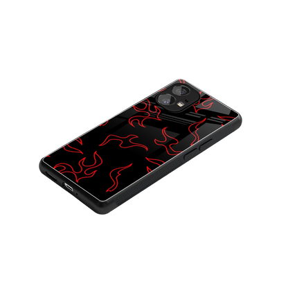 Lil Flames Red stylish phone case for nothing phone 1 | glossy glass and slim fit