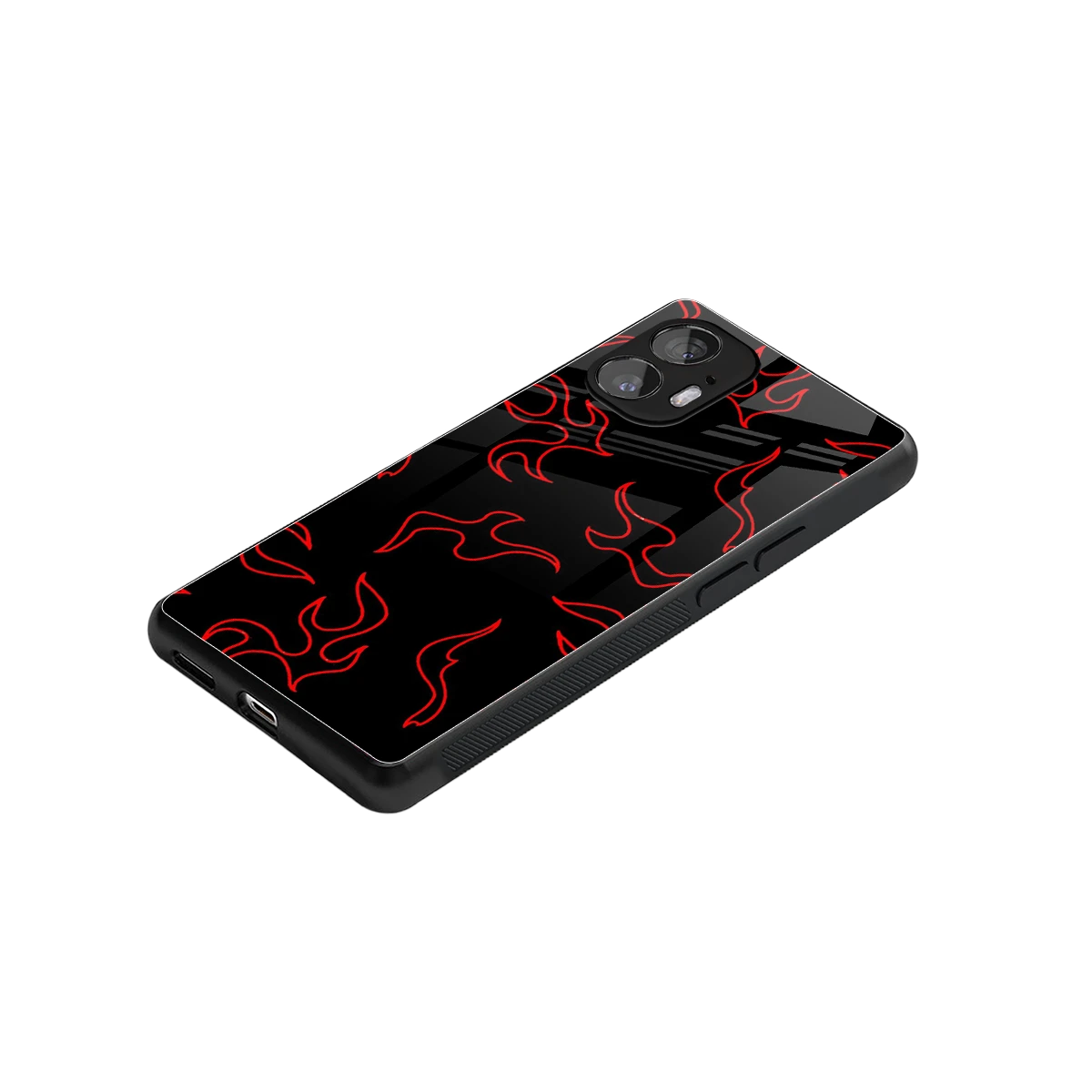 Lil Flames Red stylish phone case for nothing phone 2 | glossy glass and slim fit
