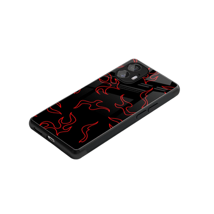 Lil Flames Red stylish phone case for nothing phone 2 | glossy glass and slim fit