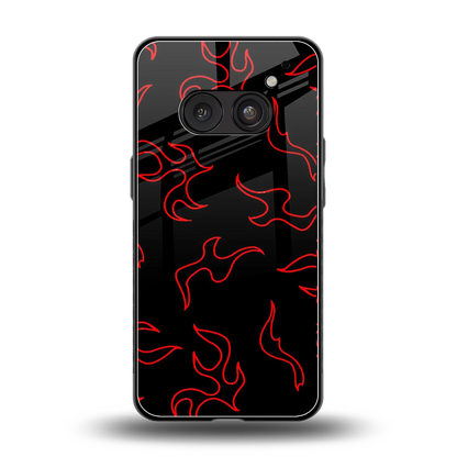 Lil Flames Red back phone cover | glass case for nothing phone 2a plus