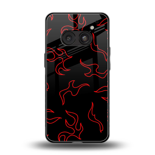 Lil Flames Red back phone cover | glass case for nothing phone 2a plus
