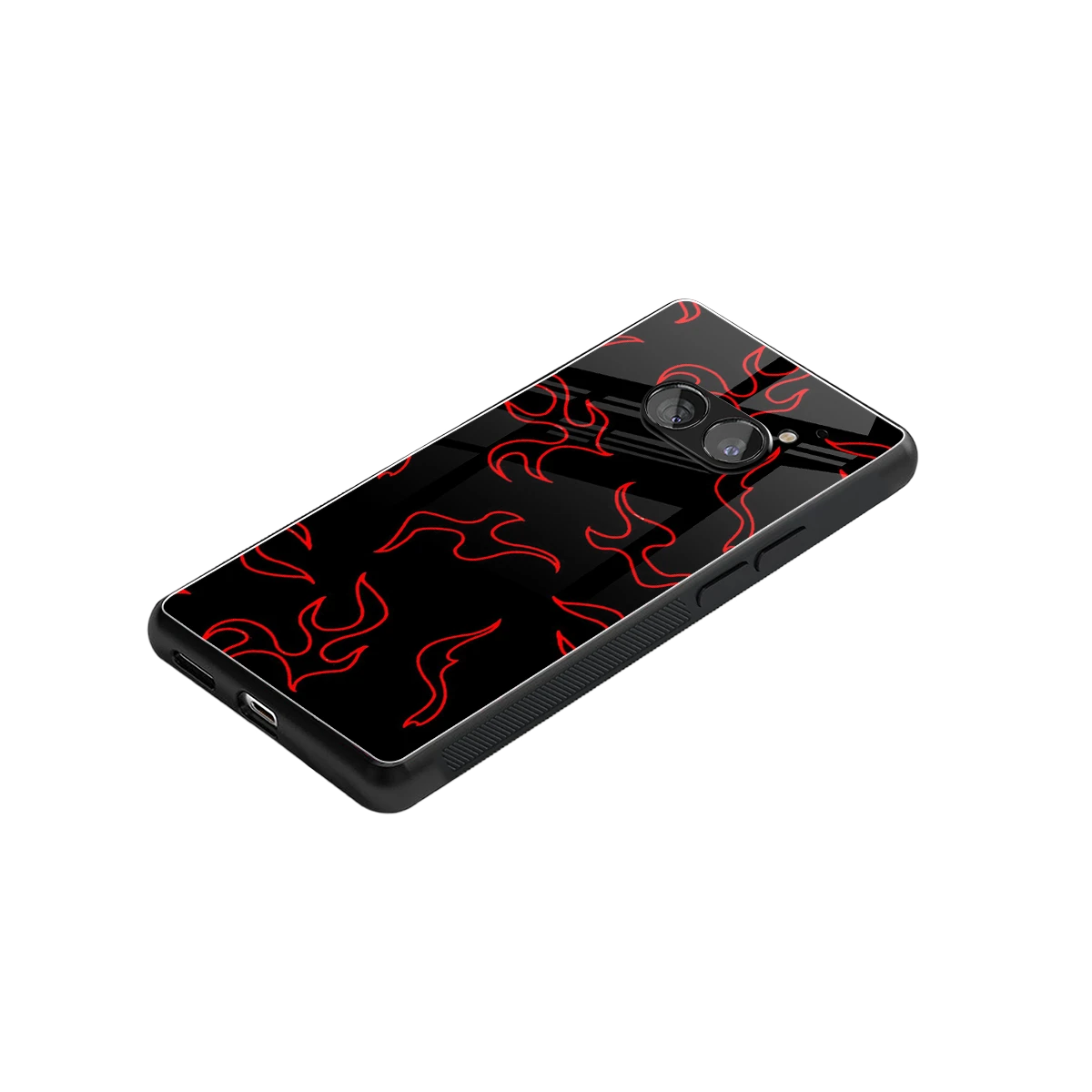 Lil Flames Red stylish phone case for nothing phone 2a plus | glossy glass and slim fit