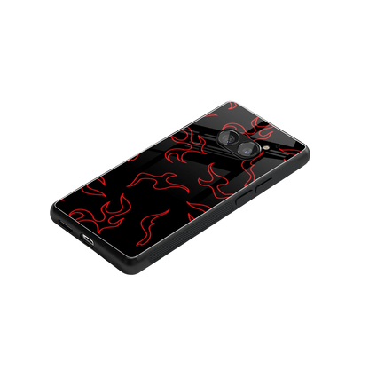 Lil Flames Red stylish phone case for nothing phone 2a plus | glossy glass and slim fit