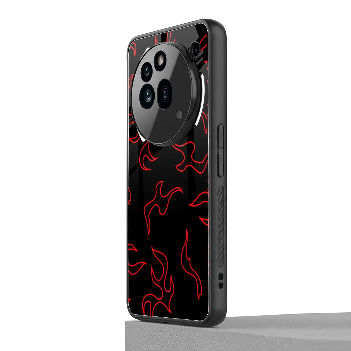 Lil Flames Red nothing phone 3a pro mobile cover | shockproof glass phone case