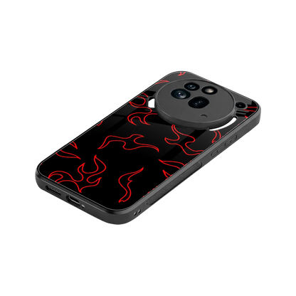 Lil Flames Red stylish phone case for nothing phone 3a pro | glossy glass and slim fit