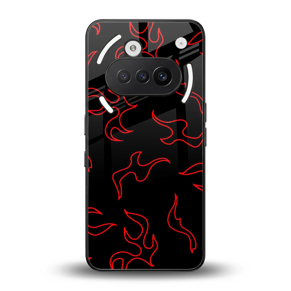Lil Flames Red back phone cover | glass case for nothing phone 3a