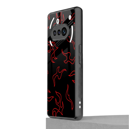 Lil Flames Red nothing phone 3a mobile cover | shockproof glass phone case