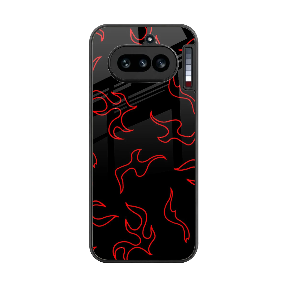 Lil Flames Red back phone cover | glass case for nothing phone 4a
