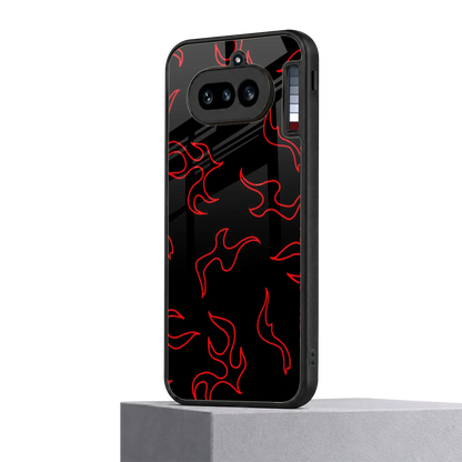 Lil Flames Red nothing phone 4a mobile cover | shockproof glass phone case