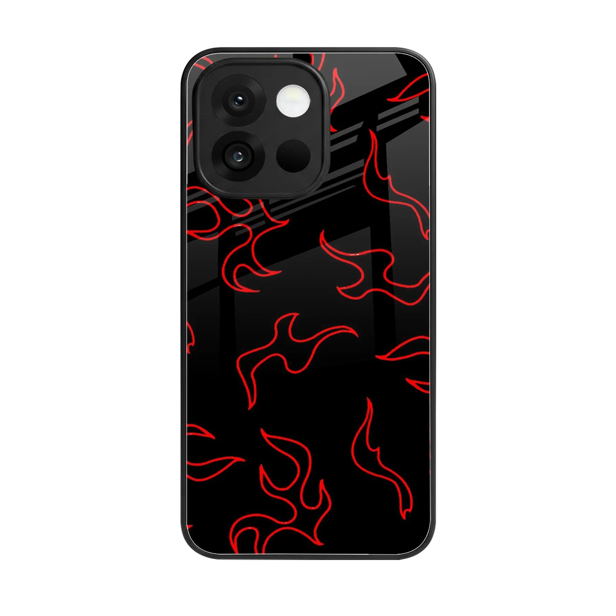 Lil Flames Red back phone cover | glass case for oneplus 13s