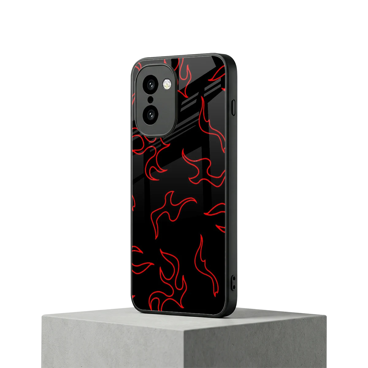 Lil Flames Red oneplus 15r mobile cover | shockproof glass phone case