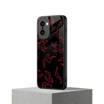 Lil Flames Red oneplus 15r mobile cover | shockproof glass phone case