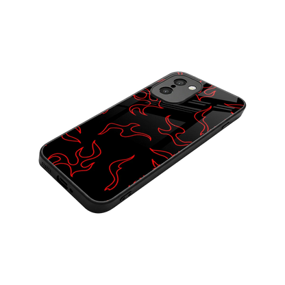 Lil Flames Red stylish phone case for oneplus 15r | glossy glass and slim fit
