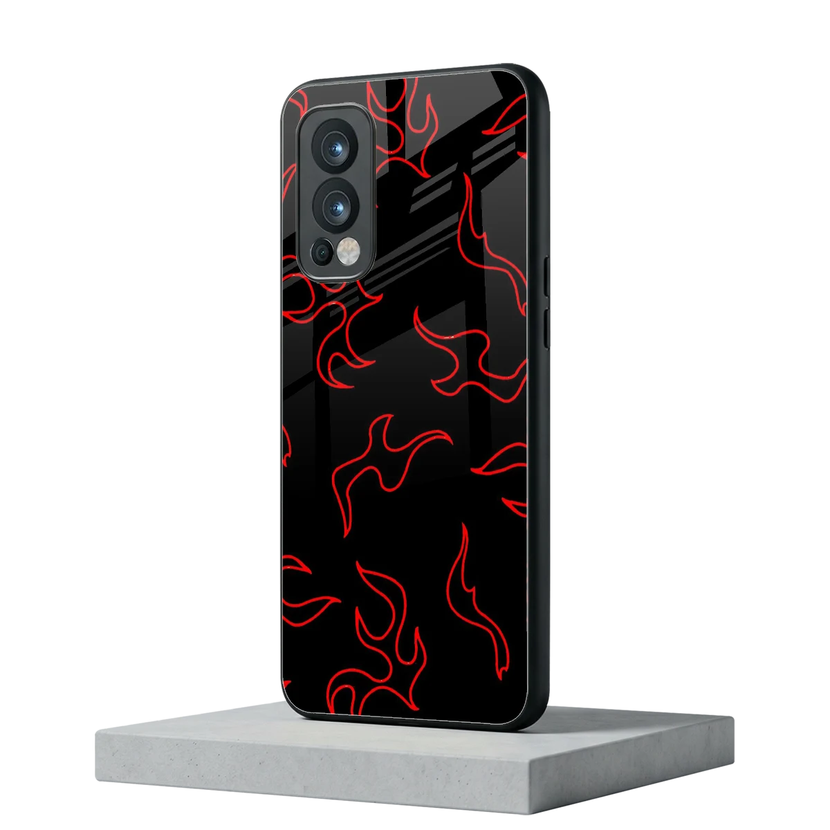 Lil Flames Red oneplus nord 2 mobile cover | shockproof glass phone case