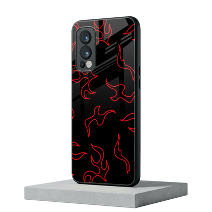 Lil Flames Red oneplus nord 2 mobile cover | shockproof glass phone case