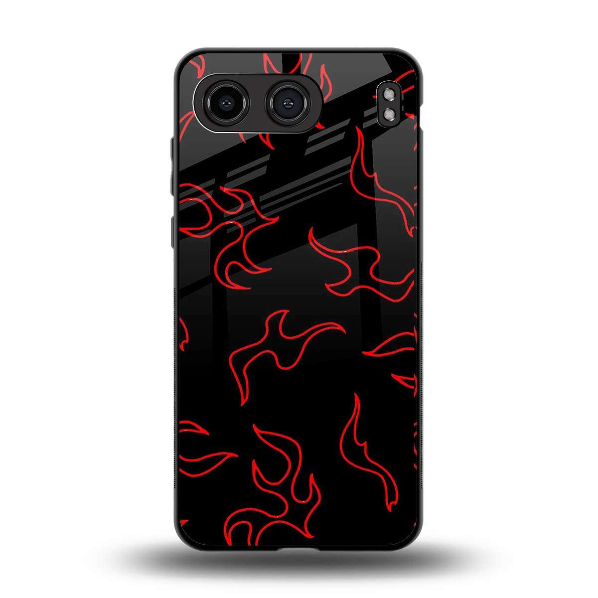 Lil Flames Red back phone cover | glass case for oneplus nord 4