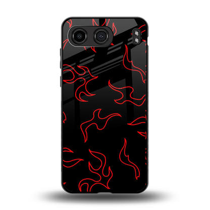 Lil Flames Red back phone cover | glass case for oneplus nord 4