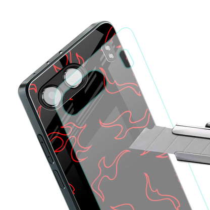 Lil Flames Red stylish phone case for oneplus nord 4 | glossy glass and slim fit
