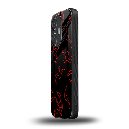Lil Flames Red oneplus nord ce 3 mobile cover | shockproof glass phone case