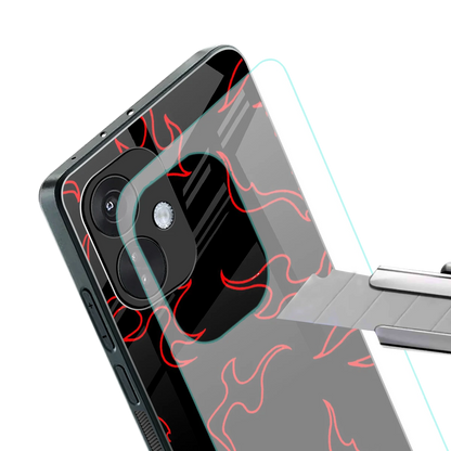 Lil Flames Red stylish phone case for oneplus nord ce 3 | glossy glass and slim fit