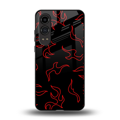 Lil Flames Red back phone cover | glass case for oneplus nord ce 4 lite