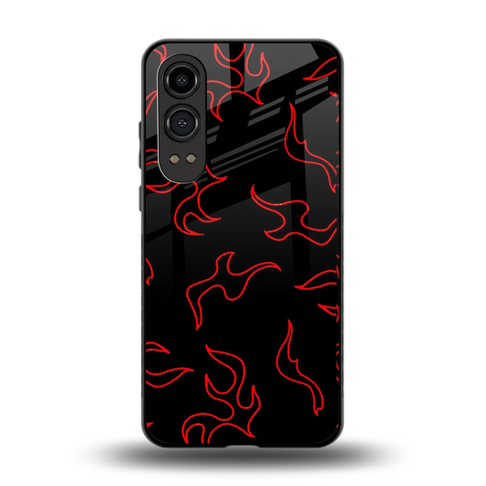 Lil Flames Red back phone cover | glass case for oneplus nord ce 4 lite