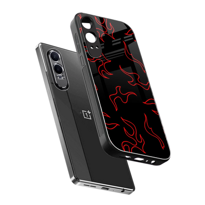 Lil Flames Red sleek oneplus nord ce 4 lite cover with tempered glass back and TPU edges