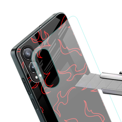 Lil Flames Red stylish phone case for oneplus nord ce 4 lite | glossy glass and slim fit