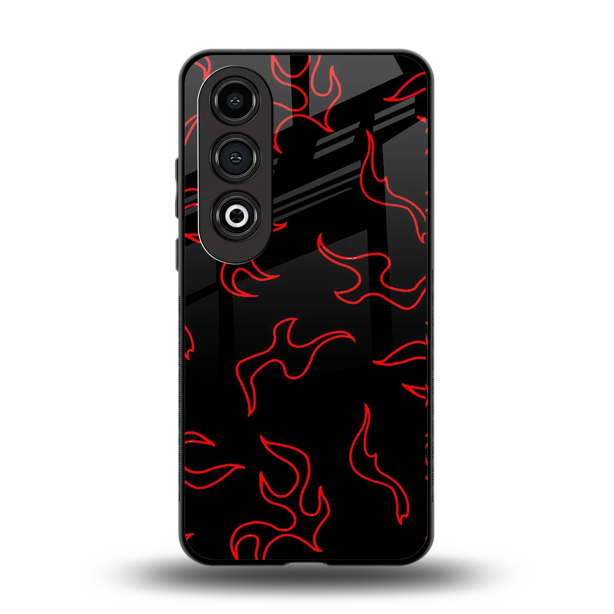 Lil Flames Red back phone cover | glass case for oneplus nord ce 4