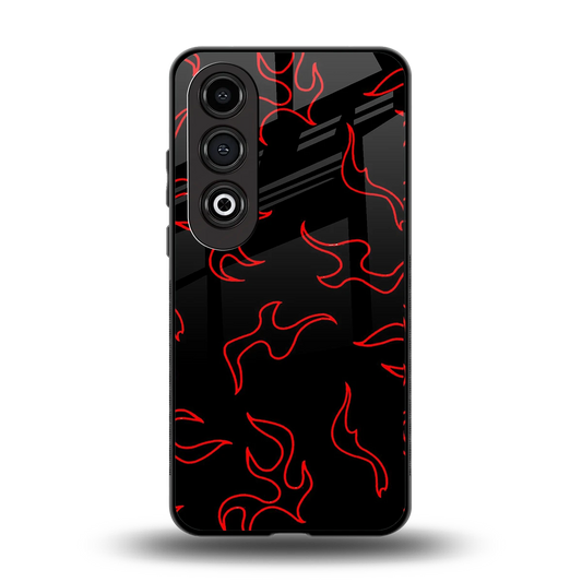 Lil Flames Red back phone cover | glass case for oneplus nord ce 4