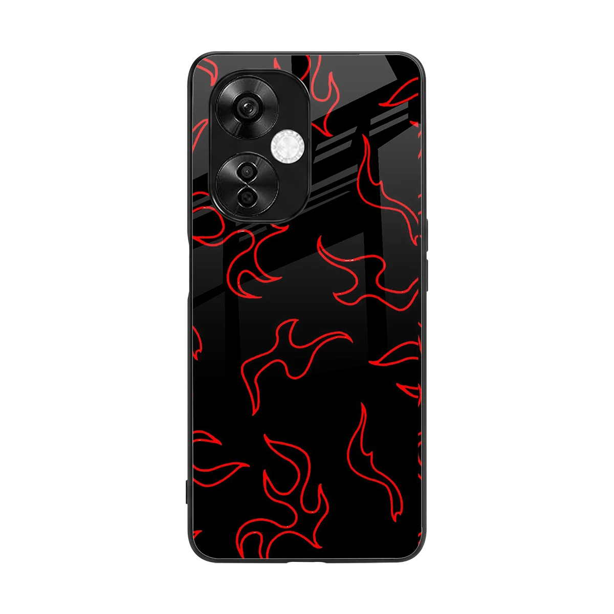 Lil Flames Red back phone cover | glass case for oneplus nord ce 3 lite