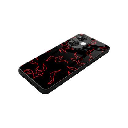 Lil Flames Red stylish phone case for oneplus nord ce 3 lite | glossy glass and slim fit
