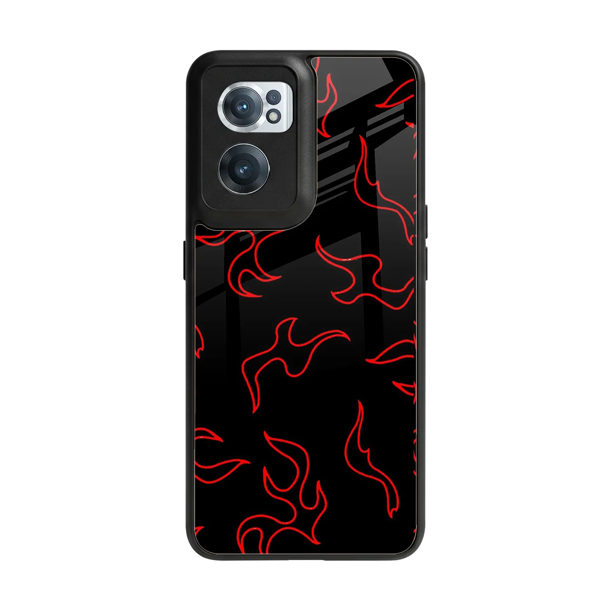 Lil Flames Red back phone cover | glass case for oneplus nord ce 2