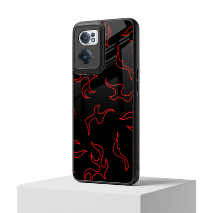 Lil Flames Red oneplus nord ce 2 mobile cover | shockproof glass phone case