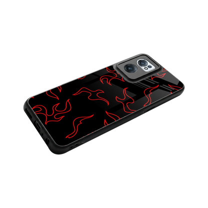 Lil Flames Red stylish phone case for oneplus nord ce 2 | glossy glass and slim fit