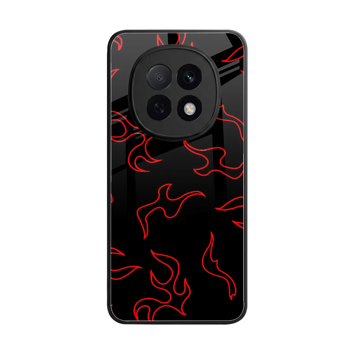 Lil Flames Red back phone cover | glass case for oppo f29 pro 5g