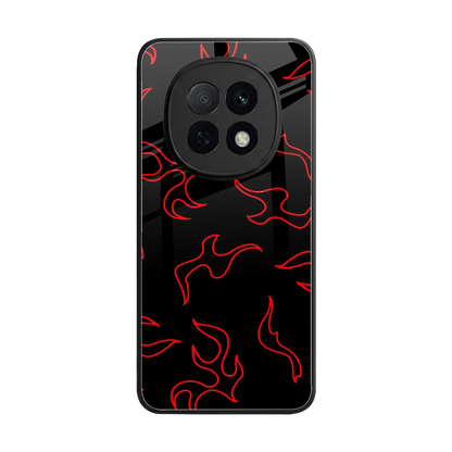 Lil Flames Red back phone cover | glass case for oppo f29 pro 5g