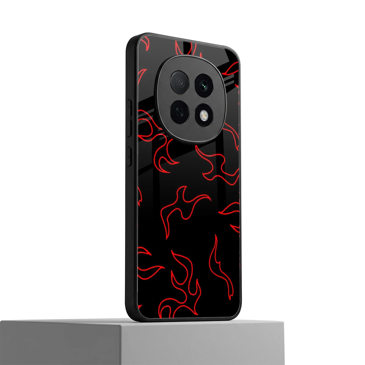 Lil Flames Red oppo f29 pro 5g mobile cover | shockproof glass phone case