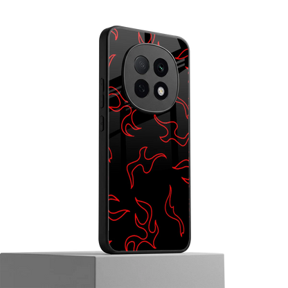 Lil Flames Red oppo f29 pro 5g mobile cover | shockproof glass phone case