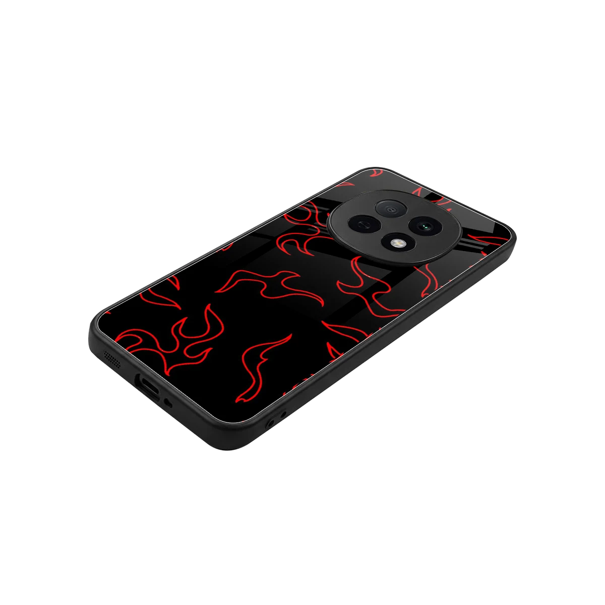 Lil Flames Red stylish phone case for oppo f29 pro 5g | glossy glass and slim fit