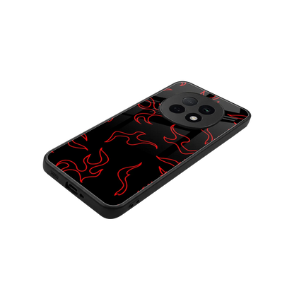 Lil Flames Red stylish phone case for oppo f29 pro 5g | glossy glass and slim fit