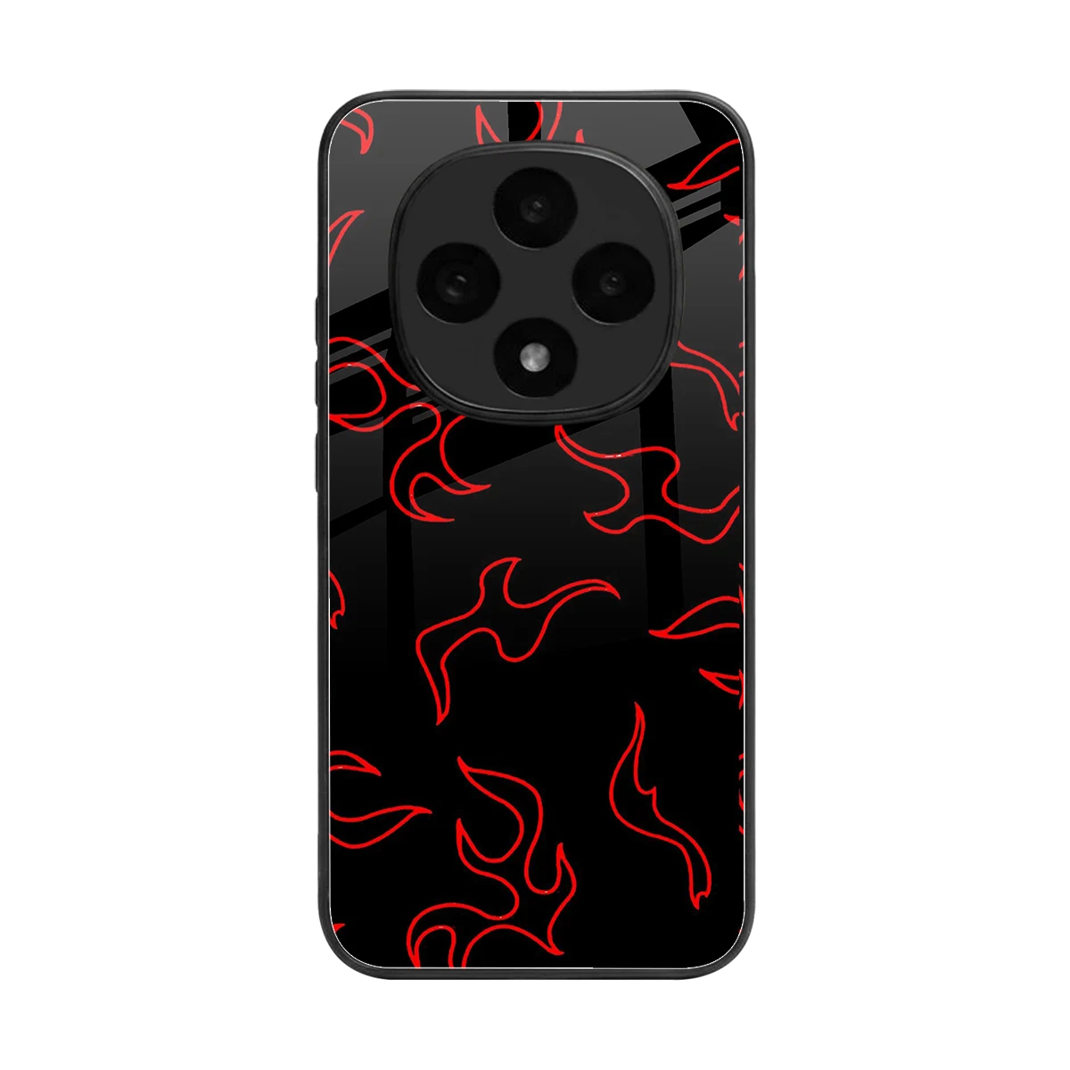 Lil Flames Red back phone cover | glass case for oppo f31 pro 5g