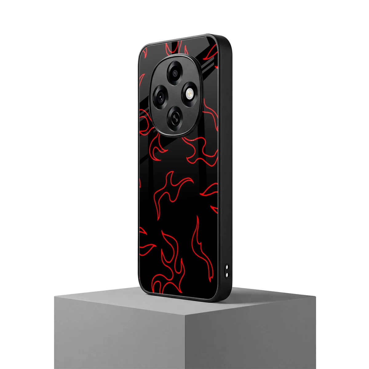 Lil Flames Red oppo f31 pro 5g mobile cover | shockproof glass phone case